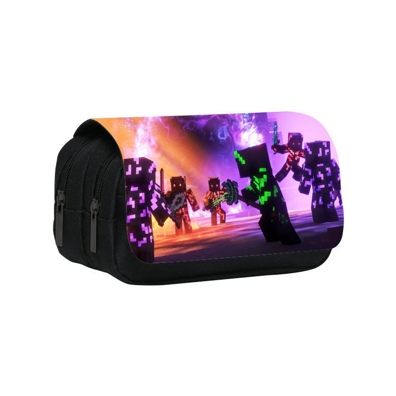 Astuccio per Matite Minecraft ad Alta Capacità Doppio Strato in Nylon per Studenti