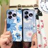 Fashion Design Wrist Strap Phone Case For UMIDIGI A15/A15C Protective Ring Anti-dust Back Cover Anti-knock Wristband