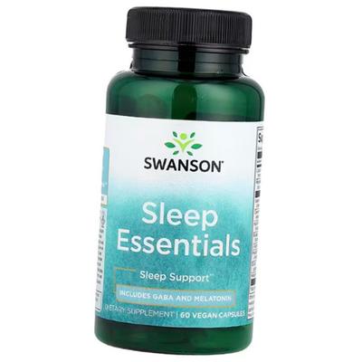 Complexe pour le sommeil avec GABA et Mélatonine, Sleep Essentials, 60 gélules végétales (72280044)