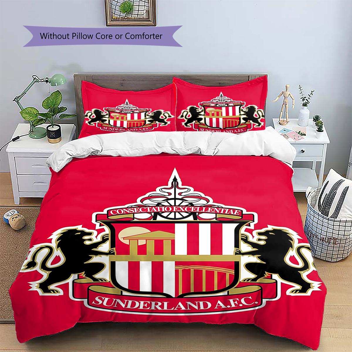 

Sunderland Football Club logoPattern Bedding,Quilt Set Quilt Cover Pillowcase Home Birthday Gift (1 * duvet cover + 2 * pillowcase, without core) 135x200cm