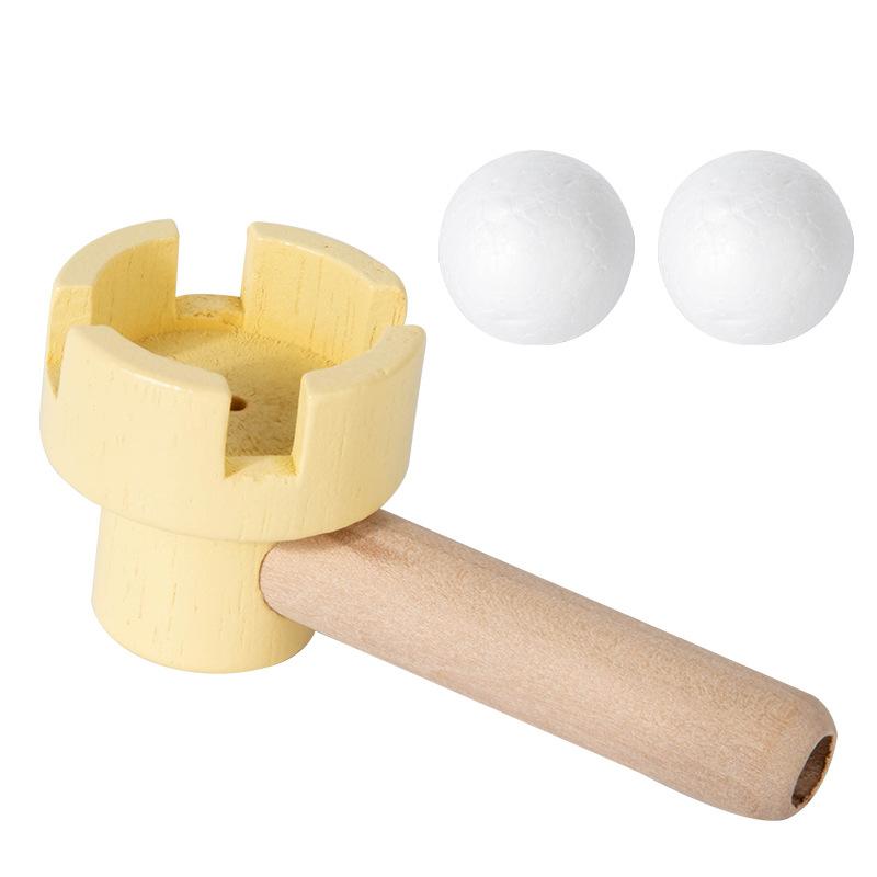 Kinder Holzschwebekugel Magie Klassisch Nostalgisch Pusteball Schwebekugel Lungenkapazität Blasübung