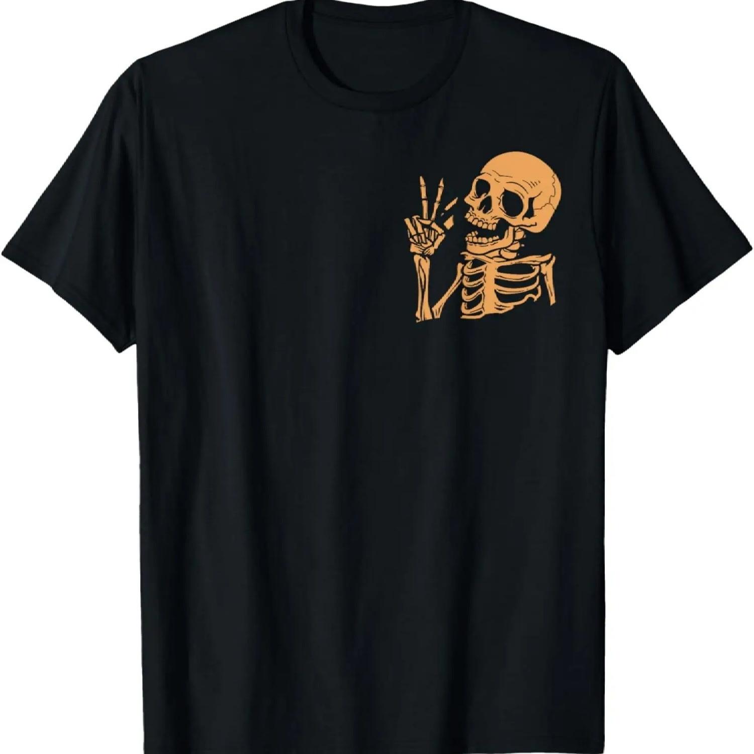 (2Sided Front+Back) Have The Day You Deserve skeleton T-Shirt XXXXXL чёрный