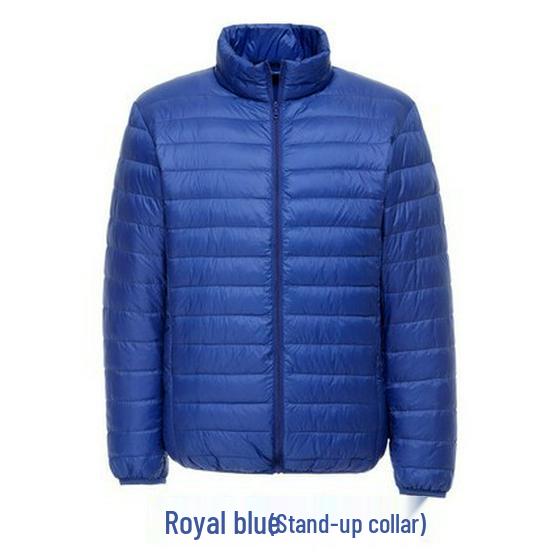 Men's Lightweight Down Jacket, Stand Collar, Slim Fit, Plus Size, Autumn/Winter Collection, Casual Short Coat