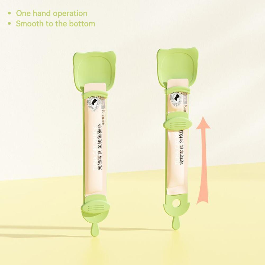 Katzenstreifen-Fütterungslöffel für nasse, halbflüssige Lebensmittel Katzenstreifen-Quetschlöffel Futterzubehör für Haustier-Snacks