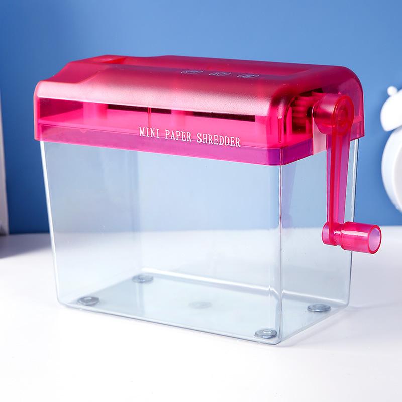 

Compact Hand-Crank A6 Strip-Cut Silent Paper Shredder for Office and Home Use