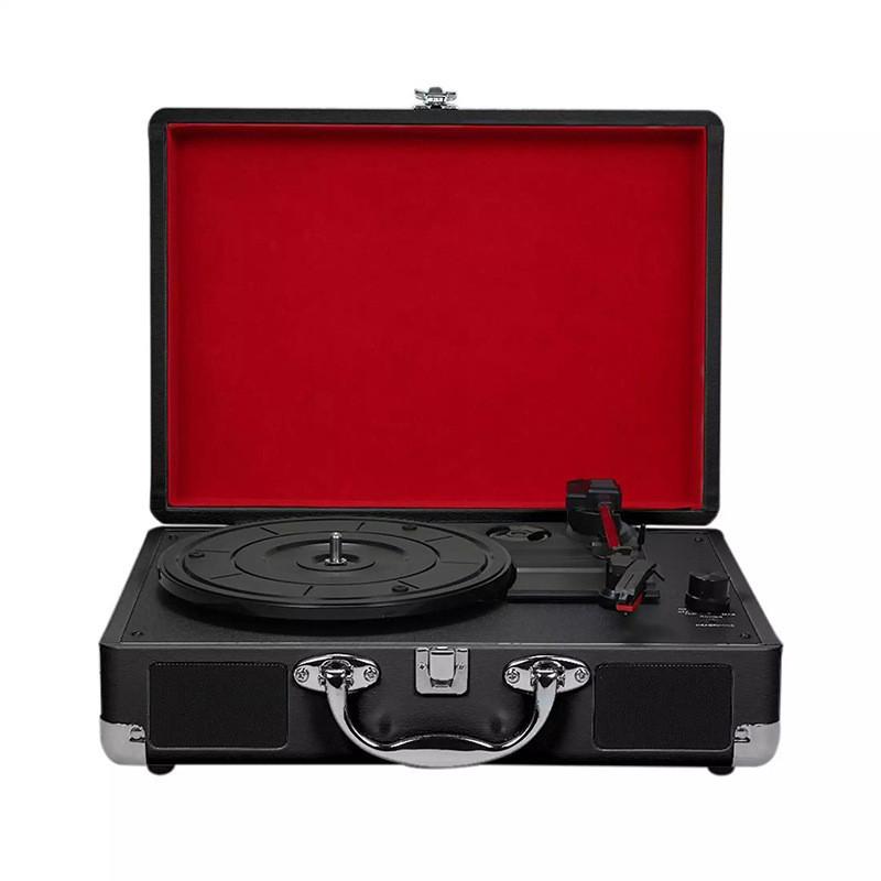 Otočný talíř Gramofon na vinylové desky Retro Ruční Fonograf Přenosný USB Bluetooth reproduktor Nový 350*255*120mm