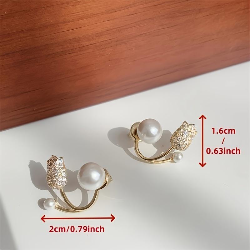Elegant Faux Earrings, Cute Daisy Flower Studs, Korean Style Fashionable Women's Earrings Suitable for Daily Wear