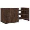 TV Stand in Brown Oak Effect 80 x 35 x 40 cm Particleboard