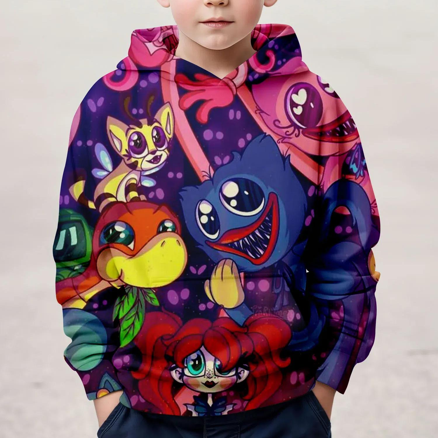 ETST WENDY 012 3D-geprinte Poppy's Play Time Hoodies Kinderboetiekkleding 2024 Lente Vrijetijdshoodie Kinderkleding Herfst Baby Sweatshi 150CM
