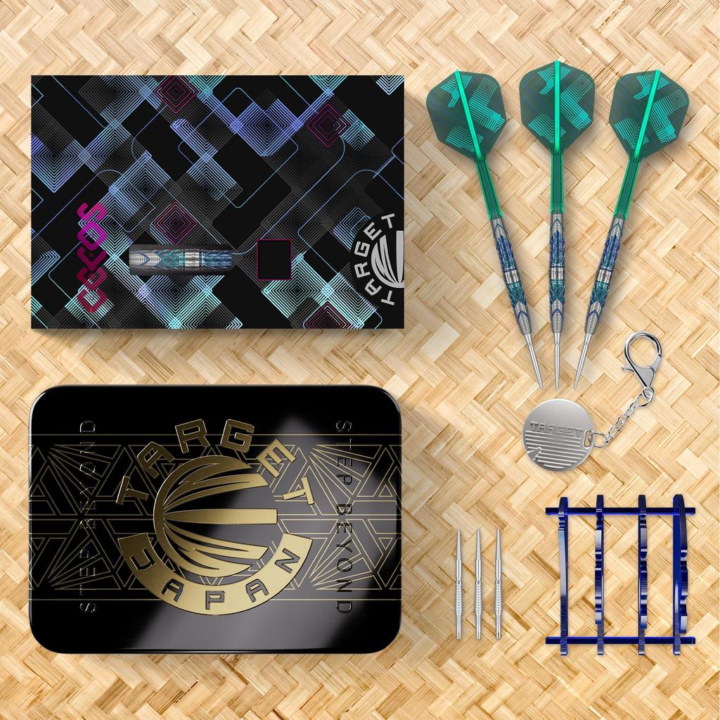Target Japan KAZE ZERO 02 90% Tungsten Steel Tip Darts Set 23g K-Flex No.6 Flights Swiss Storm Tip 26mm & LNC Tip 30mm Barrel Length 50mm