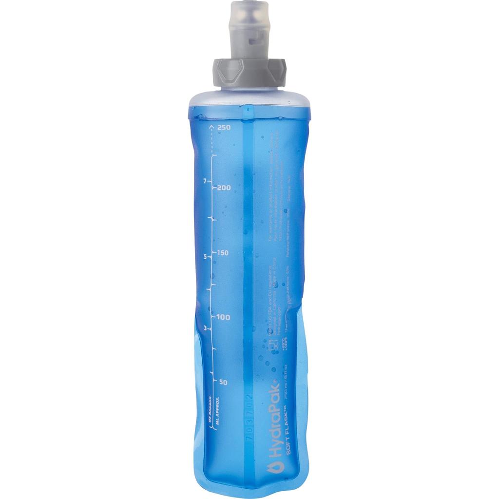 SALOMON Hydration Bottle Foldable Portable Water Bottle 2022 Model SOFT FLASK 28 Flask LC1986400 Free CLEAR BLUE 250ml/8oz (Soft 250/8 28)