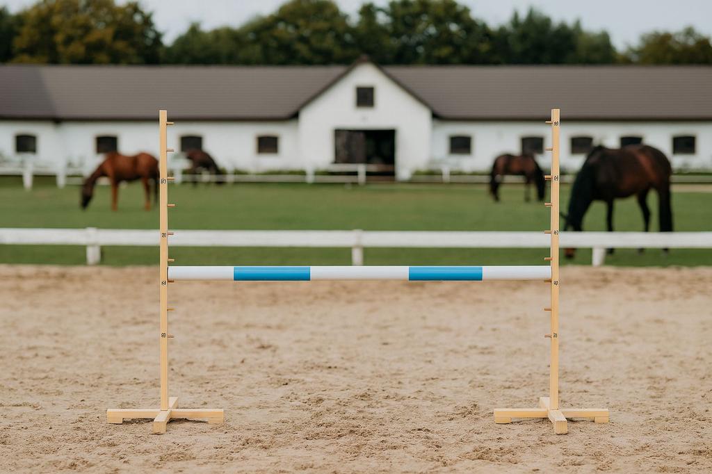 Ostacolo per Salto Hobby Horse 120cm, Barra Azzurro Chiaro