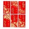Pack of 6 Vietnamese Lunar New Year Red Envelopes With Festive Horse Design and Matte Finish for 2026 Celebrations