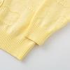 2026 Girls' Baby Bear Hollow Knit Cotton Cardigan: Spring/Summer, Lightweight, Long Sleeve, Airy Knit