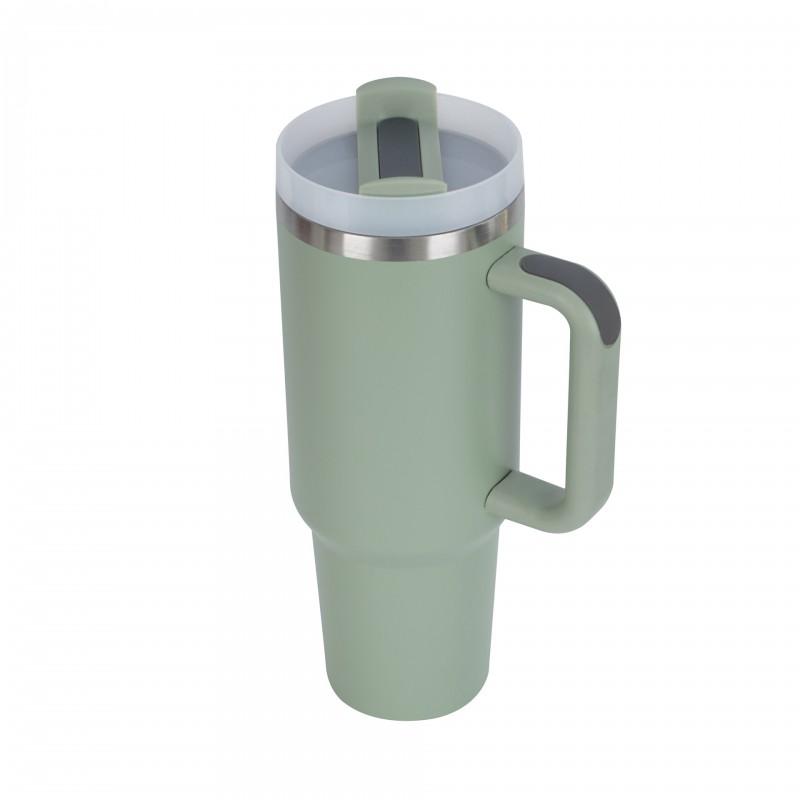 40oz Stainless Steel Insulated Travel Mug With Handle Car Office Home - Double Wall Vacuum Thermos Cup