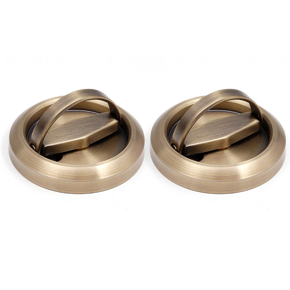 Invisible Door Handles Embedded Concealed Cabinet Handle Knobs Sliding Door Pull Stainless Steel Circular Pull Ring Lock