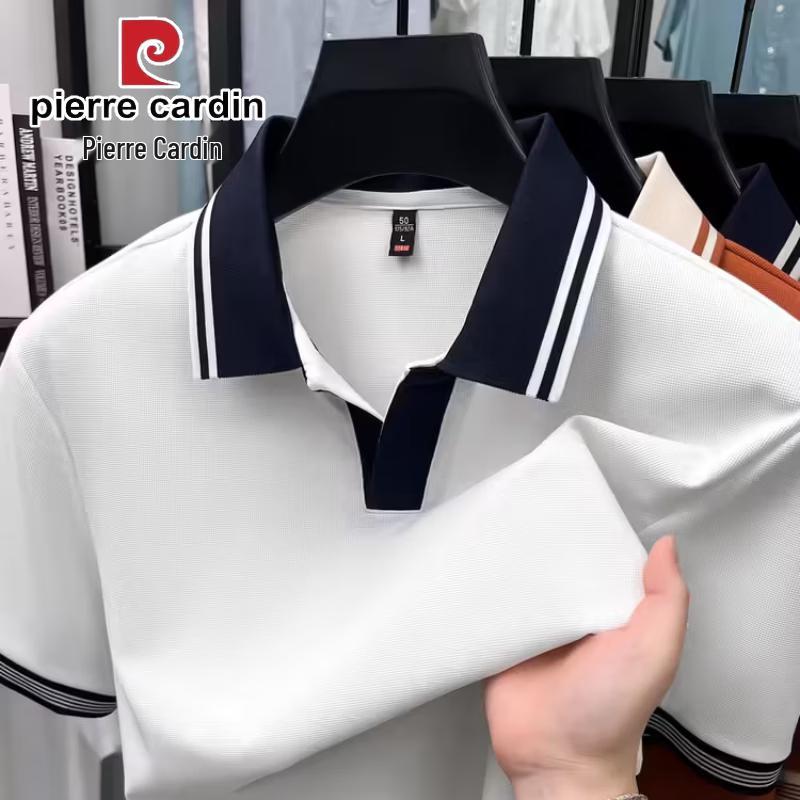 Мужская дышащая вафельная футболка-поло с коротким рукавом Pierre Cardin M