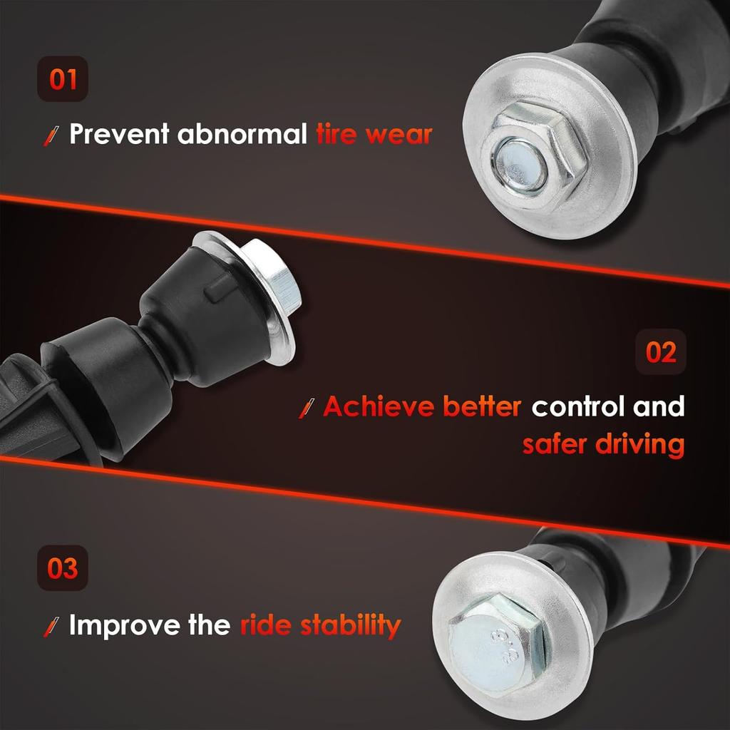 Front Sway Bar Stabilizer Links 2 Pcs Left & Right, Compatible With 1983- Chevy Silverado 1500, Avalanche, Tahoe, Suburban, GMC Sierra 1500 Yukon &