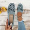 2023 New Old Beijing Cloth Shoes Women's Soft Soled Anti Slip Mom Shoes Shallow Mouth One Step Casual Shoes Spring and Summer Single Shoes