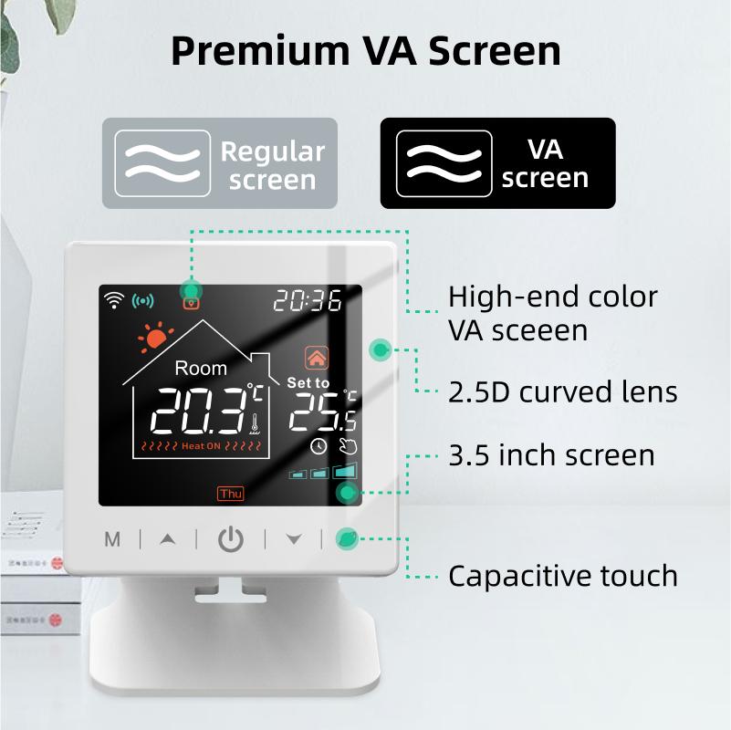 Smart Home Wifi Thermostat Tuya RF Wireless Gas Boiler Heating Programmable Room Temperature Remote Controller with Alexa Google