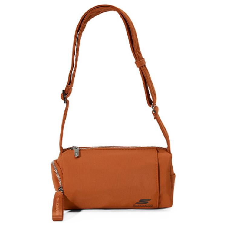 Skechers Adjustable Shoulder Strap Fabric Crossbody Bag Unisex Bags Brick-Red P223U029-040U Brick Red