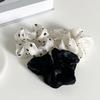 Chiffon Black & White Pattern Scrunchie Gopchang Band In 3 Colors