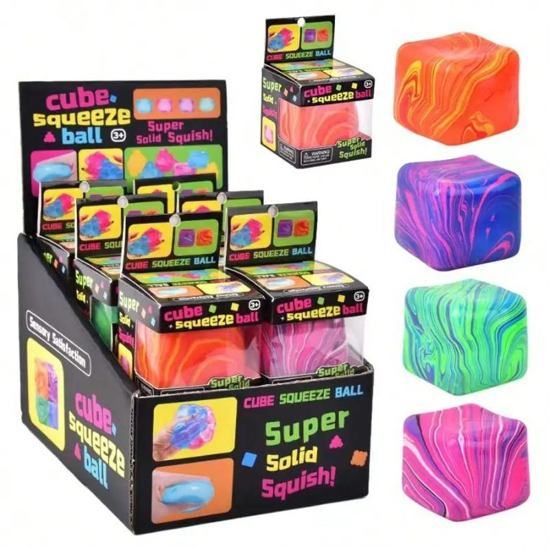uu 100+Pcs Surprise Box Toys Novelty Stress Relief Assorted Squishy Figures Fun Mystery Fidget Stress Relief Surprise
