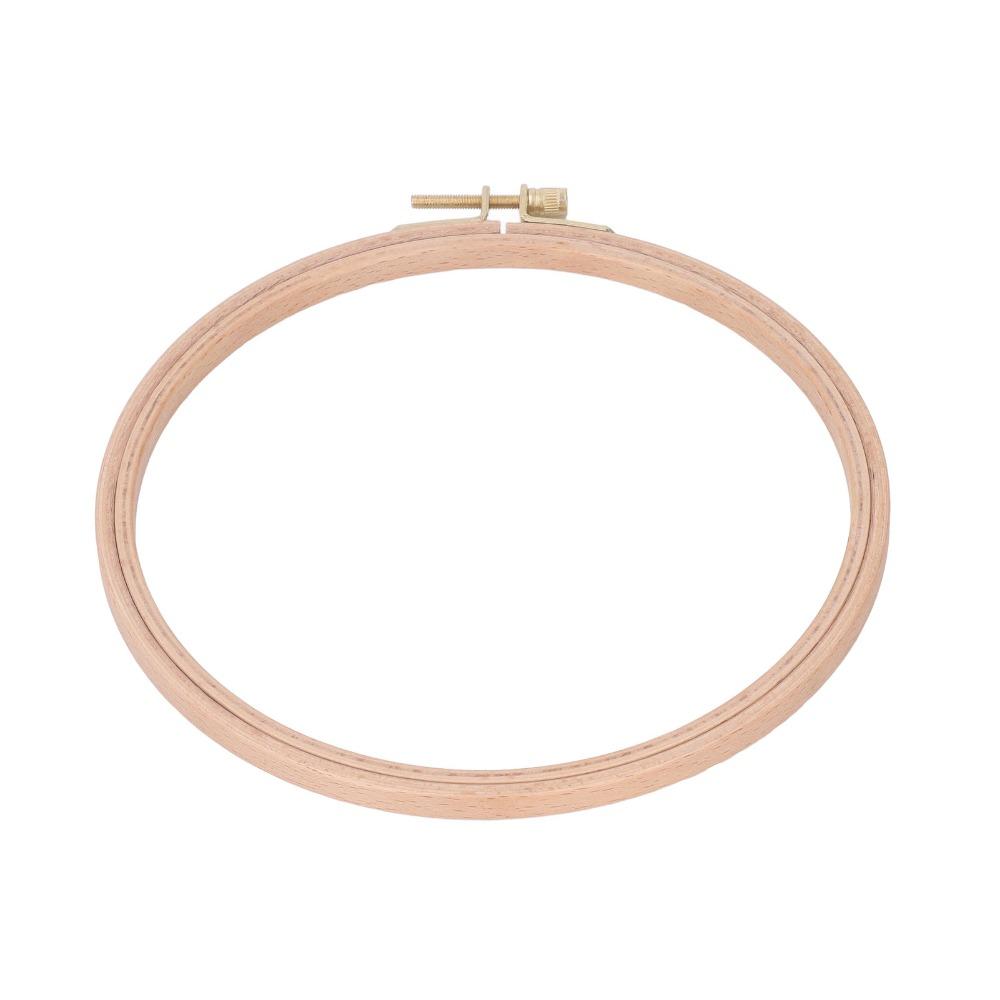 Beech Wood Cross Stitch Hoop Gold Plated Brass Screw DIY Embroidery Hoop  For Punch Needle Craft