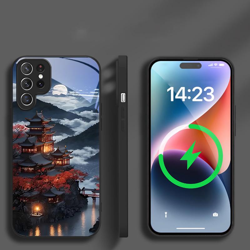 Moonlight Fairy Trail Suitable For Samsung Galaxy S25 Ultra S20 FE S21 S22+ S23 Plus S24 S26 Edge magnetism Glass Phone Casee