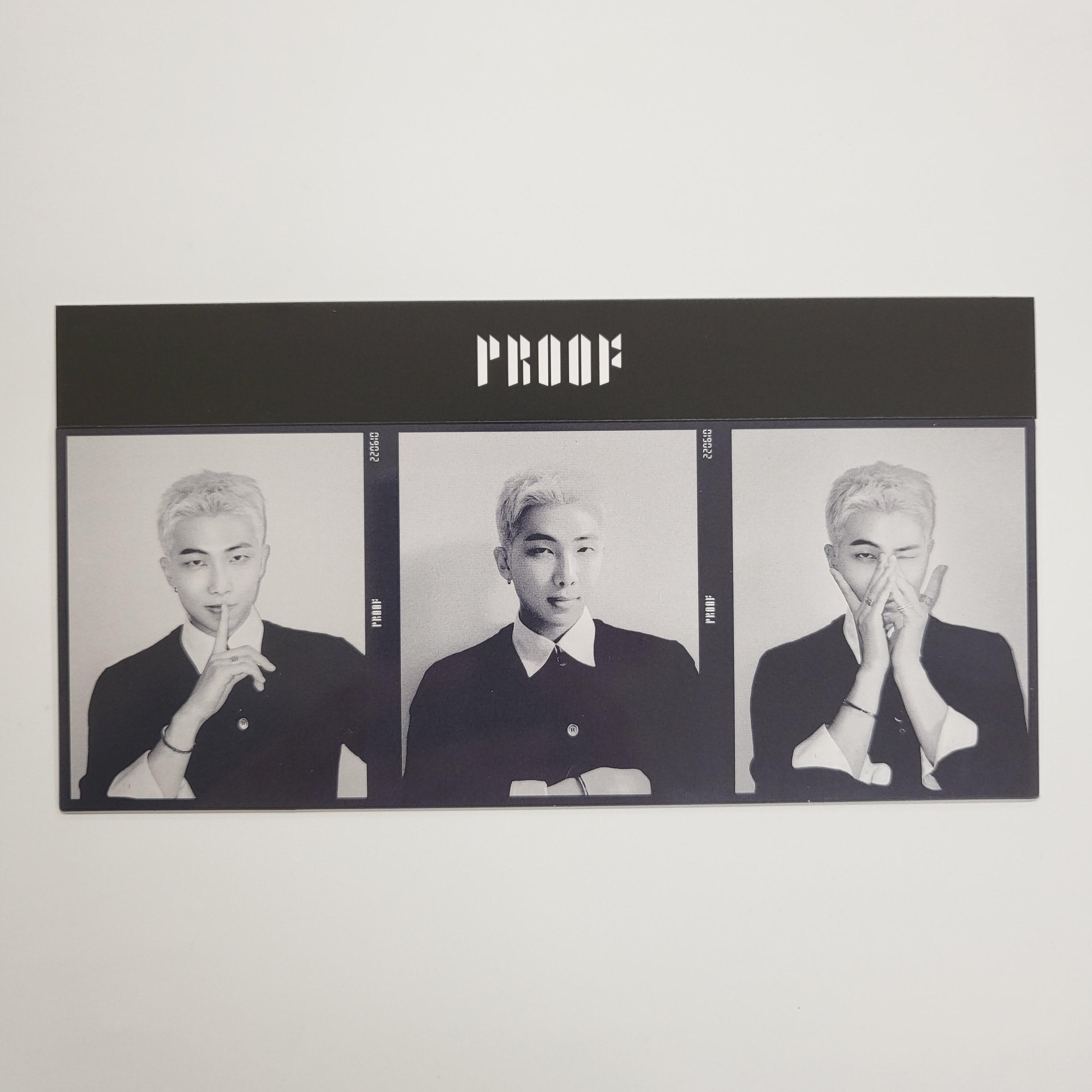 

BTS PROOF Weverse Pre-order Benefit 3 Cut Photo RM