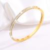 Titanium steel bracelet gold high version temperament zircon bracelet women's light luxury fashion elegance does not fade simple bracelet