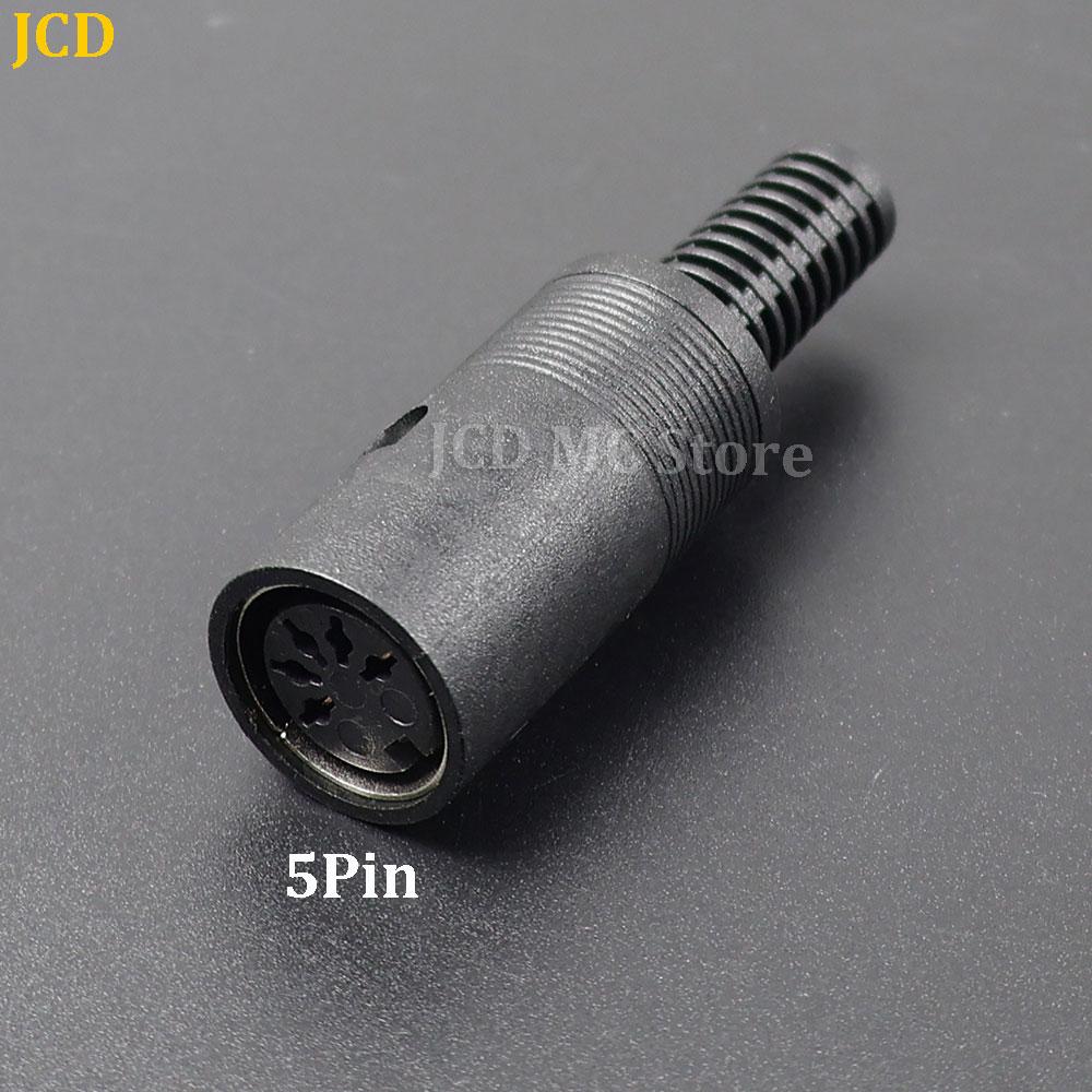 1-10pcs DIN Male/Female 3P 4P 5P 6P 7P 8Pin Plug Jack with Plastic Handle Keyboard Cable Connector Adapter For PS2