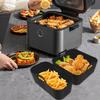 Silicone Liners For Air Fryer Basket Air Fryer Silicone Basket 2 Pieces Non-Stick Reusable Steamer Tray Removable For Cooking