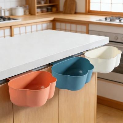 Cloud Shape Cabinet Door Buckle Trash Can Kitchen Hanging Garbage Basin Desktop Clutter Collection Basket Household Storage Tool