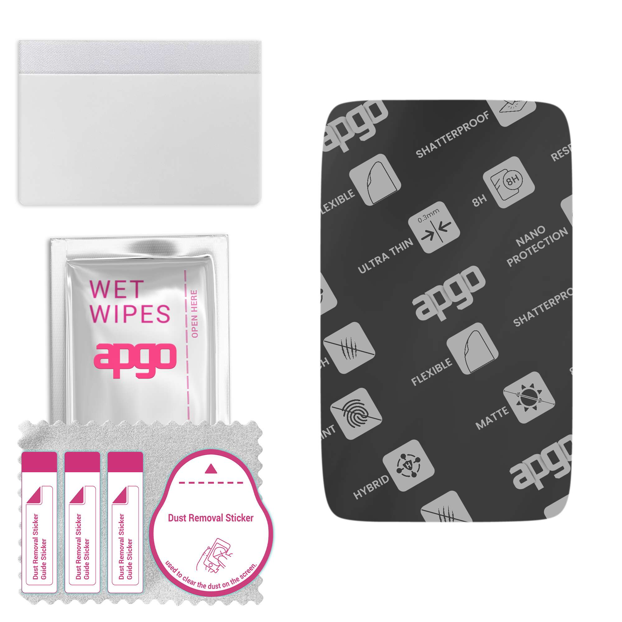 

apgo MATTE Hybrid protective glass compatible with TomTom GO 6200 WI-FI model: 4PL60, flexible nano glass, great replacement for tempered glass, scrat