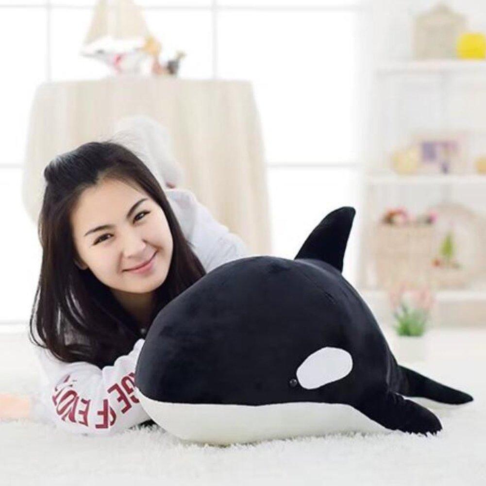 (Bidason) Plush Killer Whale Body Pillow, Whale Body Pillow, Lumbar Pillow, Cushion, Sleeping Toy, Whale Body Pillow