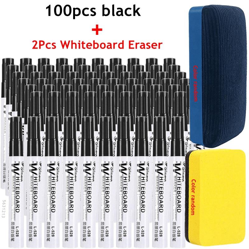 4-100Pcs Erasable Whiteboard Marker Pen Blackboard Marker Teaching Chalk for Glass Office School Stationery White Board Marker