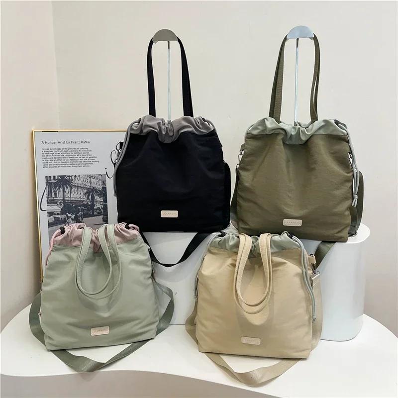 Codzienne torby na ramię z nylonu o dużej pojemności, wszechstronne, gorąca sprzedaż, kontrastowe kolory, do dojazdów, przenośne, listonoszki dla kobiet