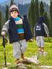 2025 New Boys' Thickened Hooded Cotton Jacket - European Winter Style with Contrasting Colors for Toddlers and Children