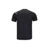 Li-Ning Color Block V-Neck Training Breathable Sports Short Sleeve T-Shirt Unisex Tops Black AAYU131-1