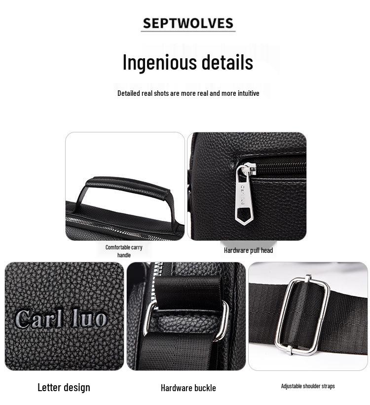 Sac Messager Bandoulière Business Rétro pour Homme avec Grande Capacité