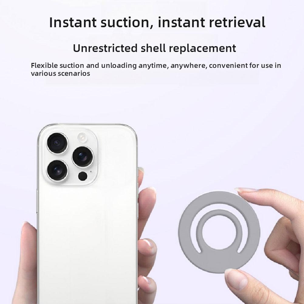 מחזיק טלפון סיליקון מגנטי עם אחיזה חזקה, מחזיק טלפון מגנטי דו-צדדי עגול, תמיכה ל-MagSafe לאייפון