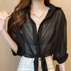 Women's Chiffon Cardigan Shawl - Lightweight Summer Outerwear for Sun Protection