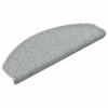 VidaXL Tapis d'escalier 30 pièces 65 x 24 x 4 cm Gris clair Demi-rond Grand 3365762