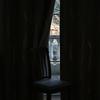 1PC Full Blackout Hot Stamping Wave Pattern Perforated Curtain, Suitable for Hotel Bedrooms and Living Rooms