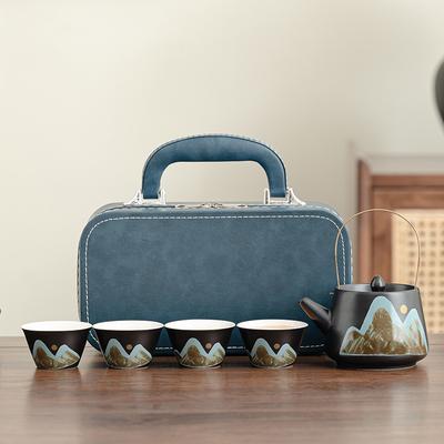 Reise-Teegeschirr tragbares Kung-Fu-Tee-Set Outdoor-Schnellgasttasse für Kunden als Geschäftsgeschenk