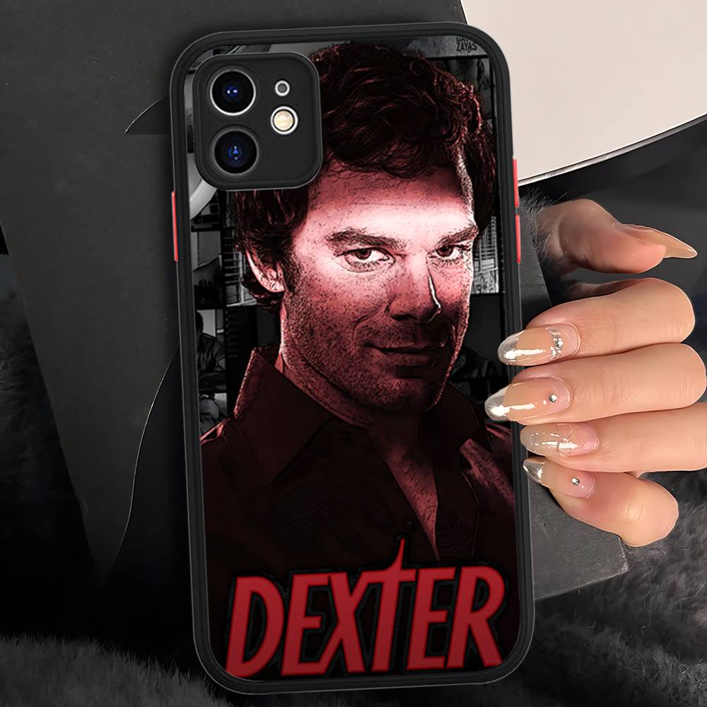

D-Dexter Morgan For IPhone 16 15 14 13 12 11 Pro Max X XS MAX Plus Translucent Black Phone Cover iphone 16