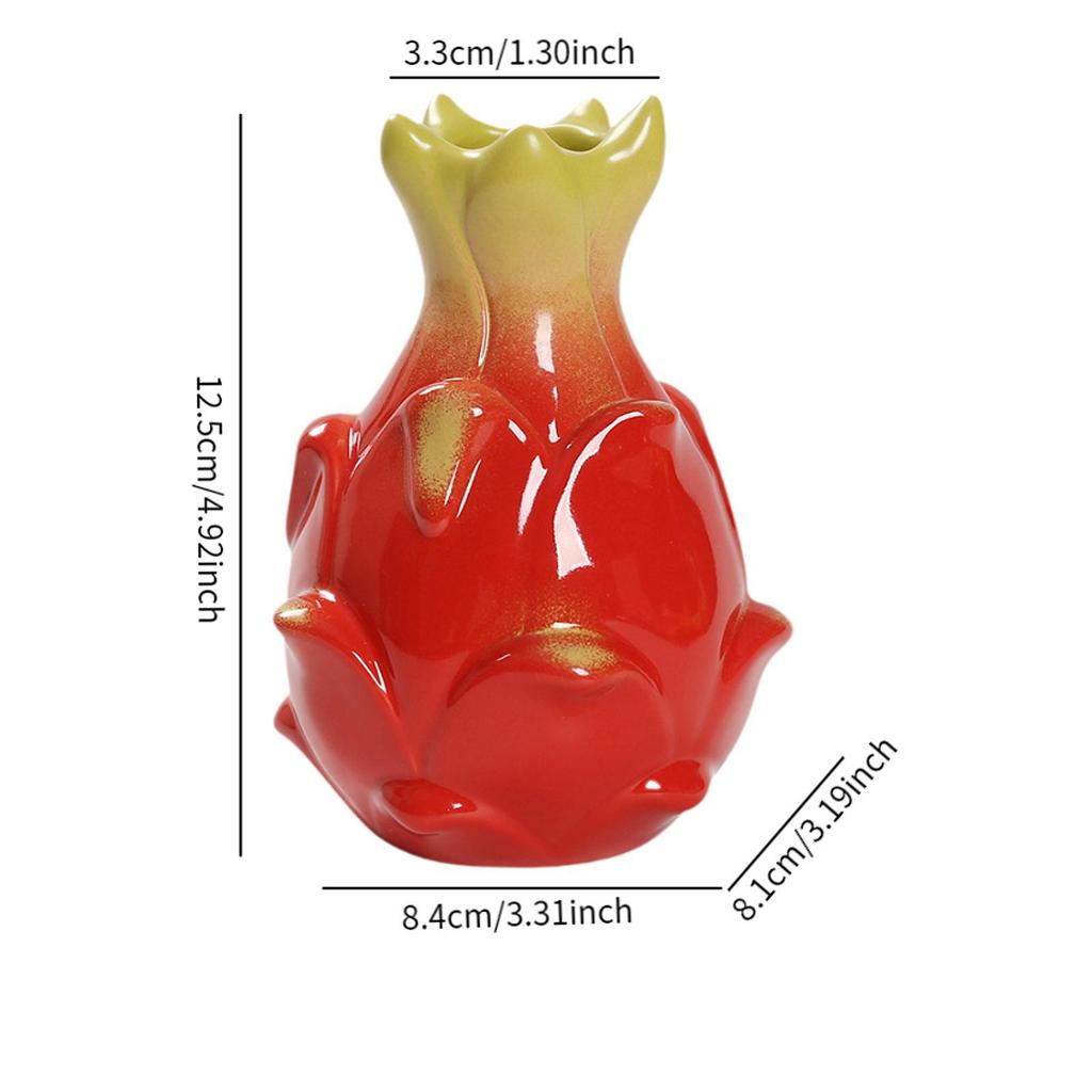 Fruit Shaped Ceramic Flower Vase Propagation Vase Bunch Storage Entryway Desktop Planter Living Room Ornament Minimalist