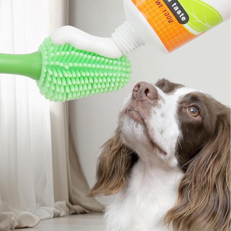 Pet 360Degree Toothbrush Cat And Dog Oral Cleaning Universal Teeth Cleaning Prevention Of Calculus Soft Silicone Pet Cleaning Supplie
