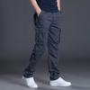 Men's Multi-Pocket Cargo Pants for Summer, Spring, and Autumn - Loose, Straight-Leg Casual Trousers